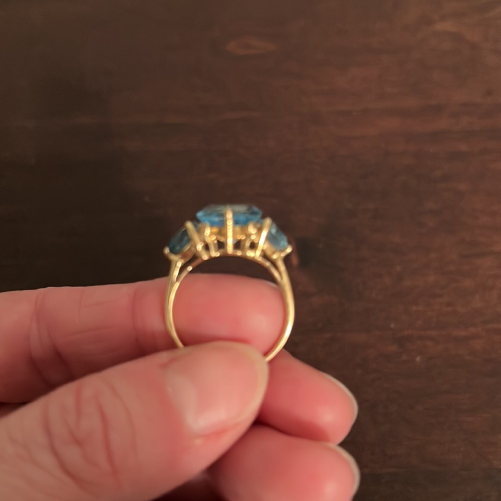 Blue topaz ring - Picture 2 of 6